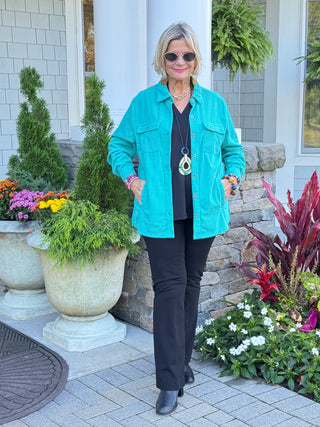 TEAL CORDUROY JACKET