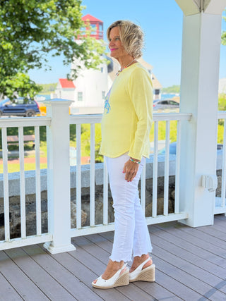 BEACH CLUB YELLOW CRAB SWEATER LULU-B