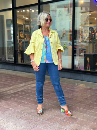 SOUTH BEACH DENIM YELLOW JACKET