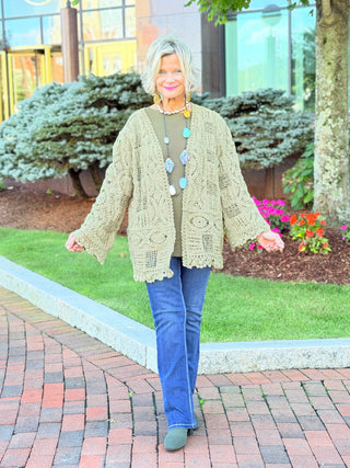 OLIVE CROCHET CARDIGAN Cathys Place