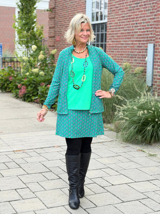 LULU B GREEN FULL ZIPPER JACKET LULU-B
