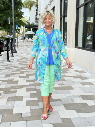 COLOR SPLASH CARDIGAN - BOUNTIFUL