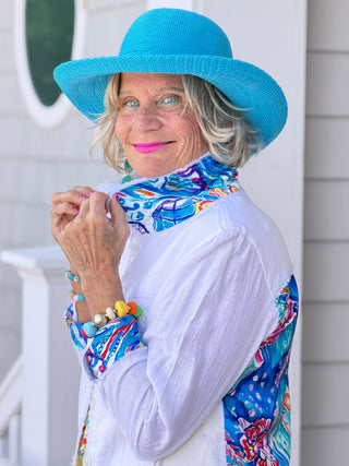 SEASIDE JEWELS LINEN JACKET TANGO MANGO