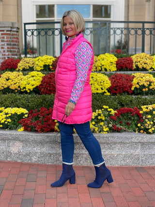 LULU-B HOT PINK PUFFER VEST