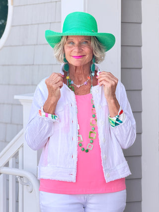 PINK PARADISE GARDEN LINEN JACKET TANGO MANGO