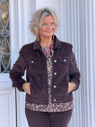 LULU B CHOCLATE VELOUR JACKET LULU-B