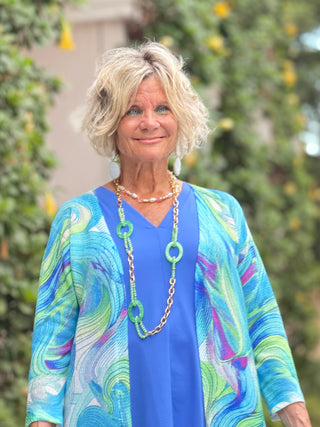 SPRING GREEN CIRCLE NECKLACE