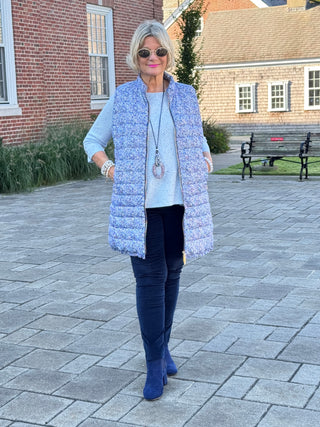 AUBREY BLUE PUFFER VEST