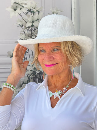 LULU-B SOLID WHITE SLEEVE COLLAR