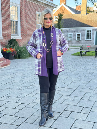 SOUTHERN NIGHTS PURPLE POCKET SWEATER