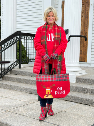 SKI BUM Suede-Like Flocked Logo Heavyweight Sweatshirt Fashion City