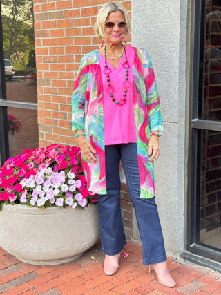 Ethyl Classic Long Length Cardi - KAMAS