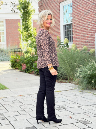 Women's Cheetah Print Knit Top Cathys Place