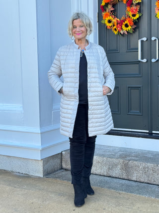 LULU-B SILVER PUFFER COAT