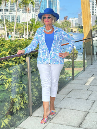 LULU B CORAL BREEZE FULL ZIPPER JACKET
