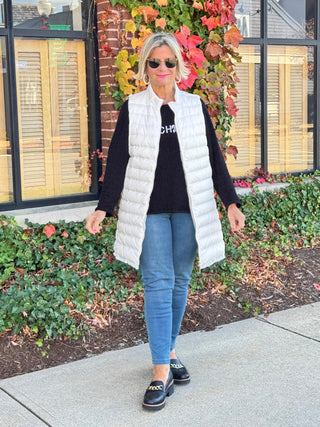 CHENILLE BLACK CREW BEACHTIME SWEATER - Cathys Place