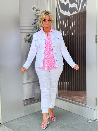 Ethyl Eyelet Elegance Jacket - Delightful