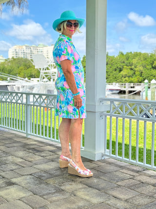 SEASHELL BEACH COLLAR DRESS