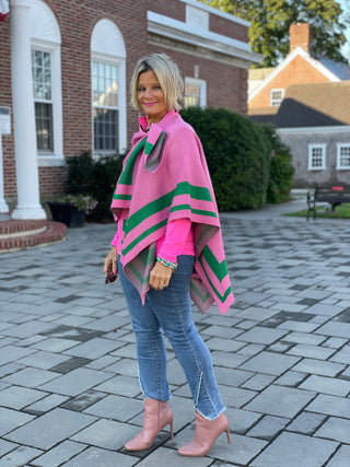 NEW ENGLAND PREPPY RUANA