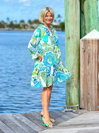 Plumeria Ruffle Dress KikiSol