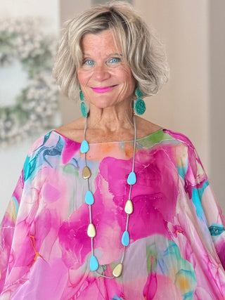 Sofia Zing Silk Kaftan Cathys Place