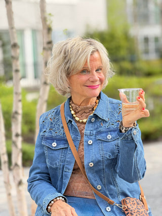 Ethyl Statement Denim Jacket - Bashful white ETHYL JEANS