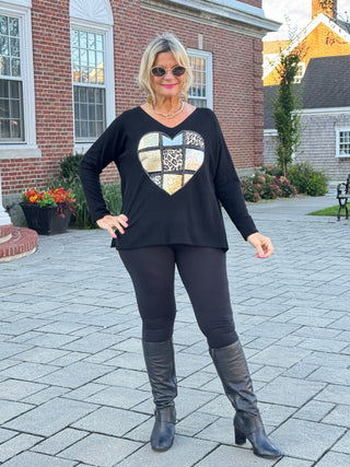 LEOPARD FASHION SEQUIN TOP