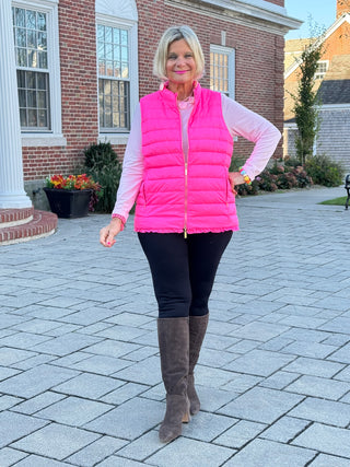 LULU-B PINK SHORT PUFFER VEST