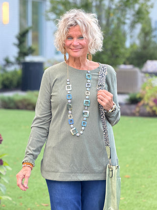 AUTUMN OLIVE STYLING TOP Cathys Place