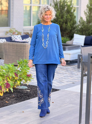 AUTUMN BLUE STYLING TOP Cathys Place