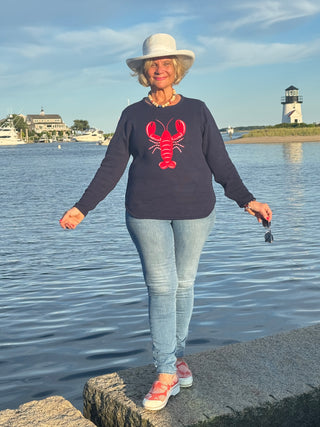 NAVY LOBSTER SWEATER