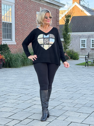 LEOPARD FASHION SEQUIN TOP