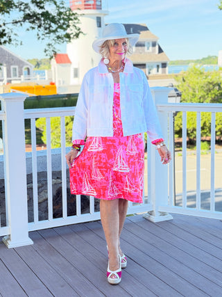 HARBOR LIGHTS RED SAILBOAT DRESS TANGO MANGO