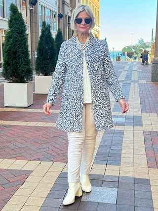 LULU-B CREAM LEOPARD CASHMERE CARDIGAN