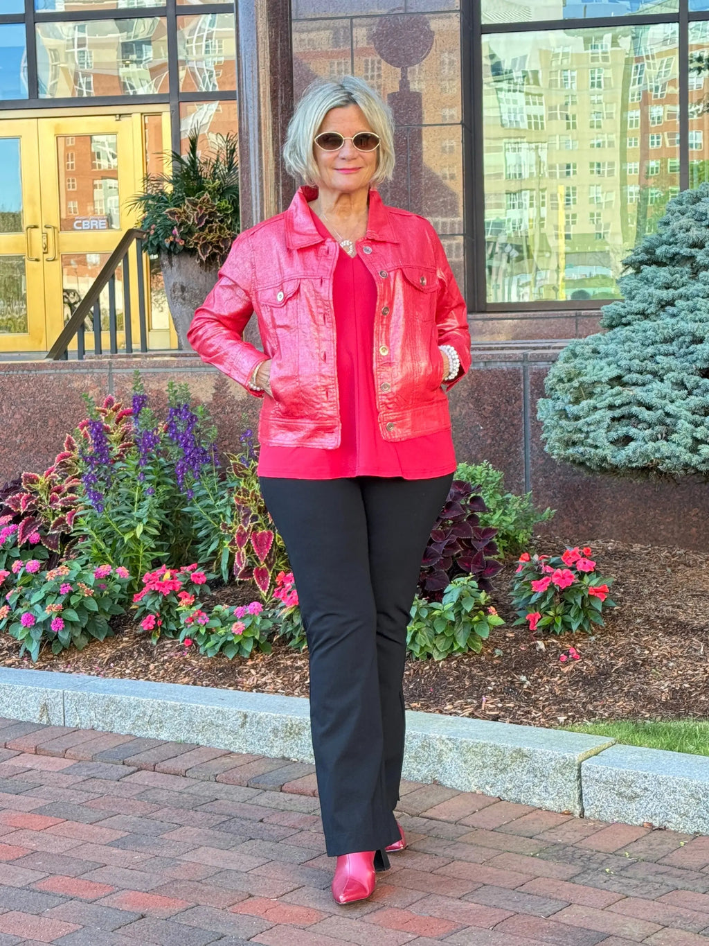 Red Metallic Jacket Red Metallic Jacket - Cathys Place