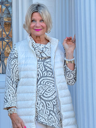LULU-B IVORY PUFFER VEST