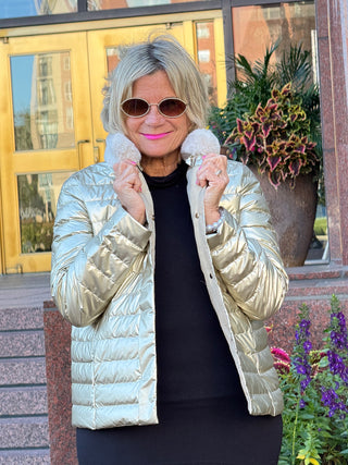 LULU-B PUFFER DOWN  FAUX FUR JACKET