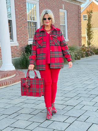 Red, Green, Blue & Yellow Plaid Jacket Cathys Place