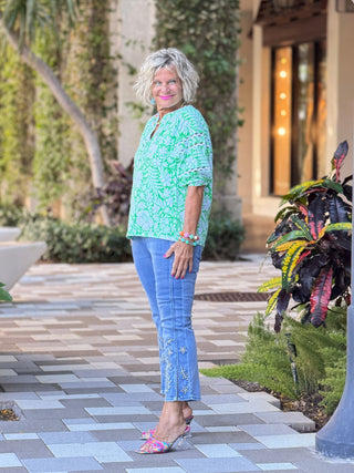 SPRING GREEN BOHO TOP Cathys Place