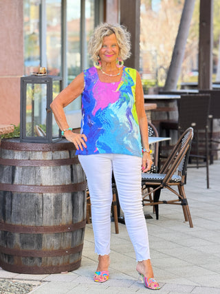 RIVER CRUISE BLUE TANK ETHYL JEANS