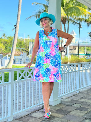 SALINA REEF RUFFLE DRESS