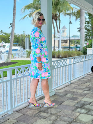 SEASHELL BEACH SLEEVE DRESS - Cathys Place