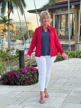 LULU-B RED FULL ZIPPER