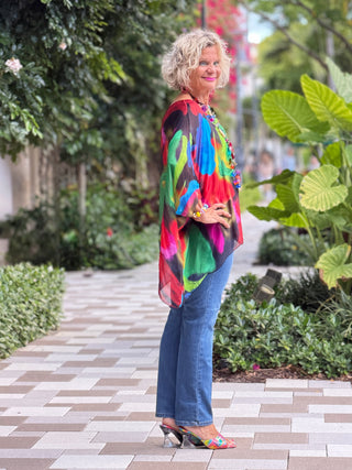 SOPHIA BLACK BURNOUT TOP Cathys Place