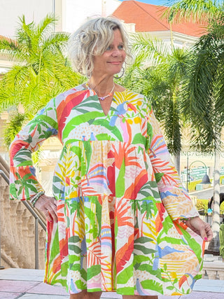 White Oasis Ruffle Dress