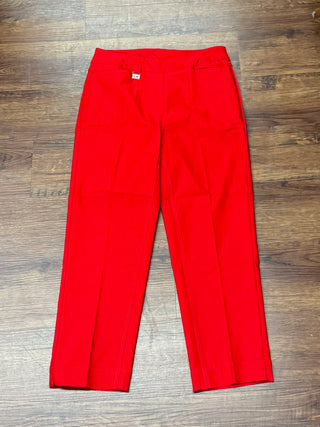Lulu-B Crimson Red Contemporary Capri