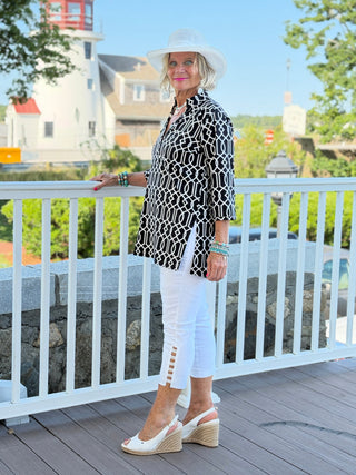 LULU MIDNIGHT TRELLIS TUNIC LULU-B