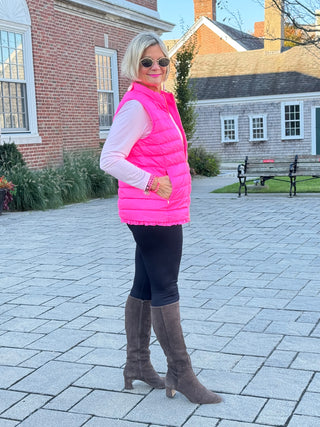 LULU-B PINK SHORT PUFFER VEST