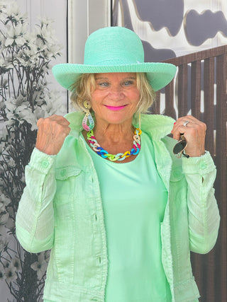 KEY WEST CLEAR LIME LINEN JACKET