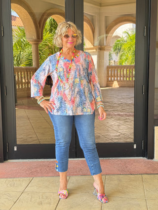 Ethyl Button Cuff Capri - Sincere